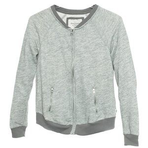 Abercrombie & Fitch Zip Up Heather Grey Sweatshirt Size Medium